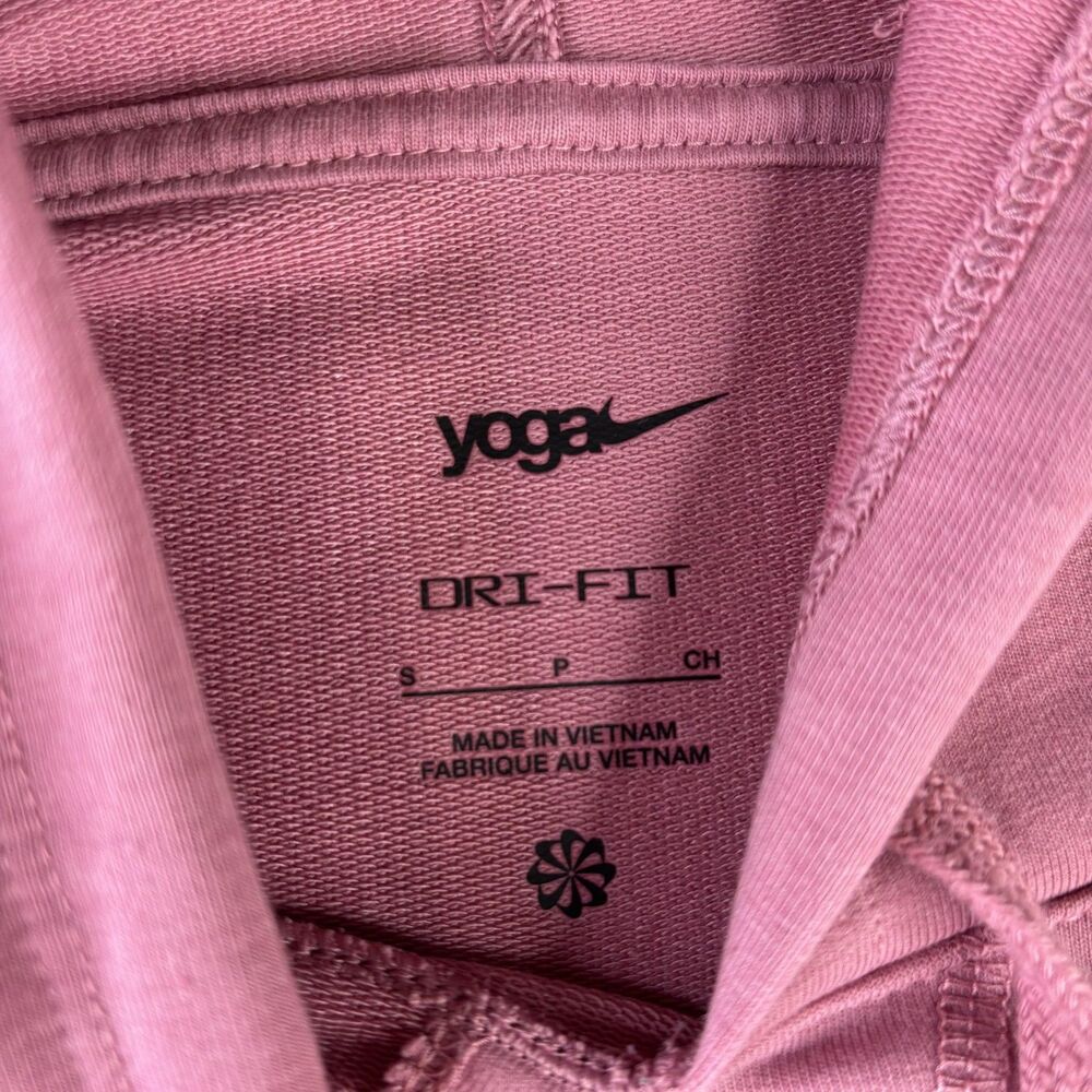 Nike Yoga‎ Dri-FIT Pullover Hoodie Womens S Oversized Pink Sweatshirt DM7033-667 - Picture 5 of 12